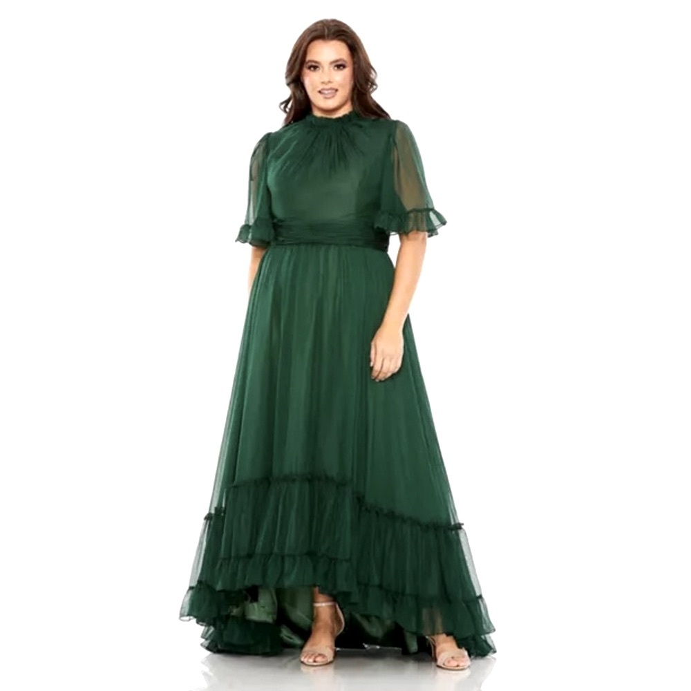 Mac Duggal Dark Green Maxi Dress - Picture 12 of 13